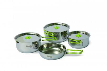 Vesela camping - Set vase inox Pinguin Trio Steel S, 2-3 persoane