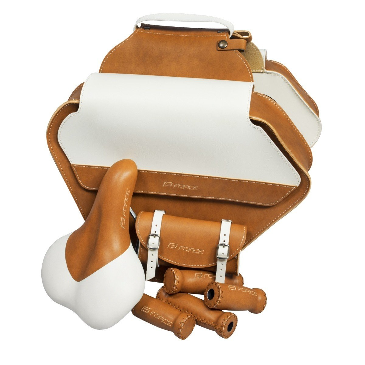 Sa si husa sa bicicleta - Set Bristol retro sa-geanta portbagaj-gripuri maro