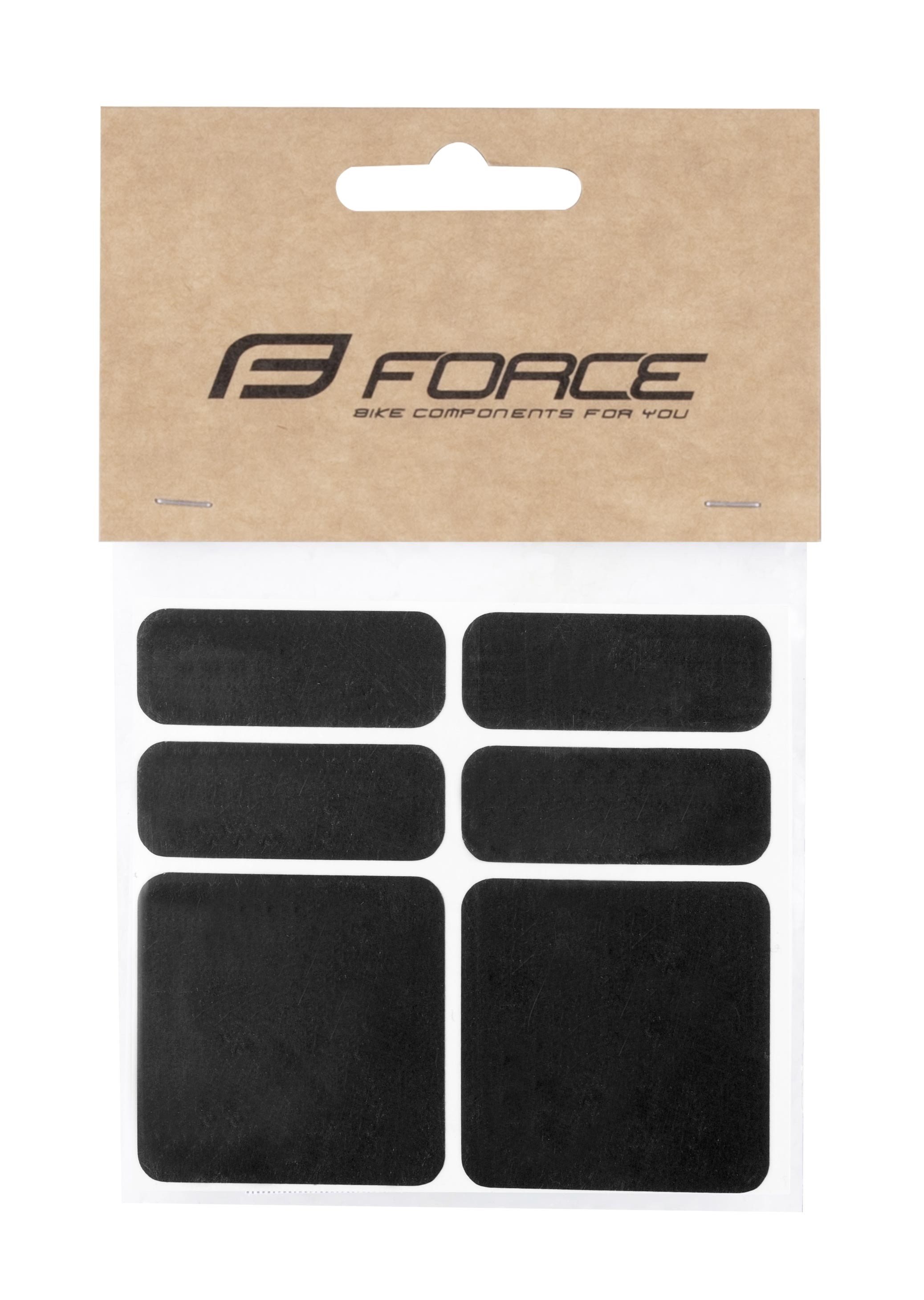 Protectii cadru bicicleta - Protectie autocolante cadru Force Reflekton, set 6 bucati, negru reflectorizant