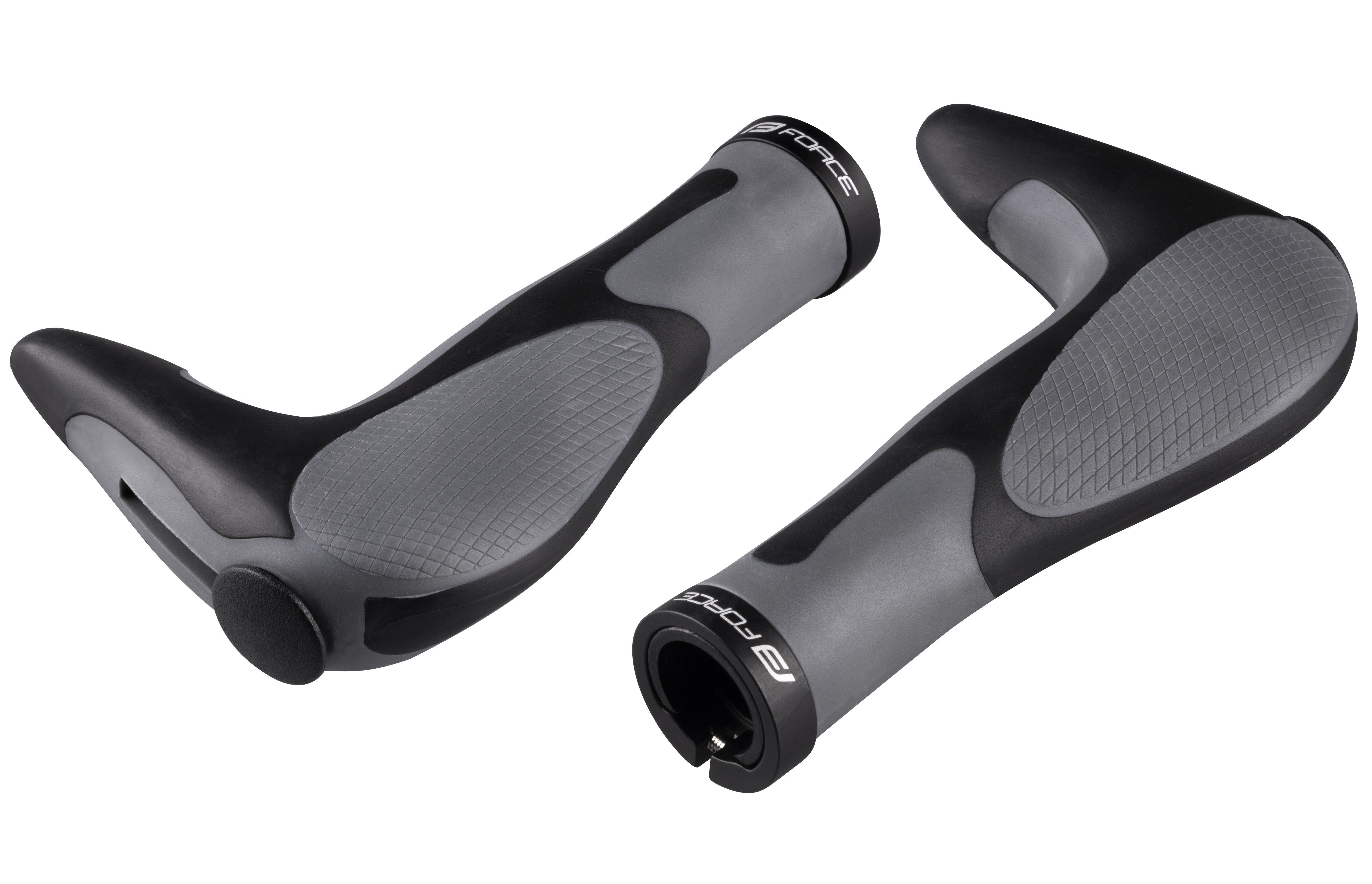 Extensii ghidon (Coarne) - Mansoane cu extensii ghidon Force F Gel negru/gri