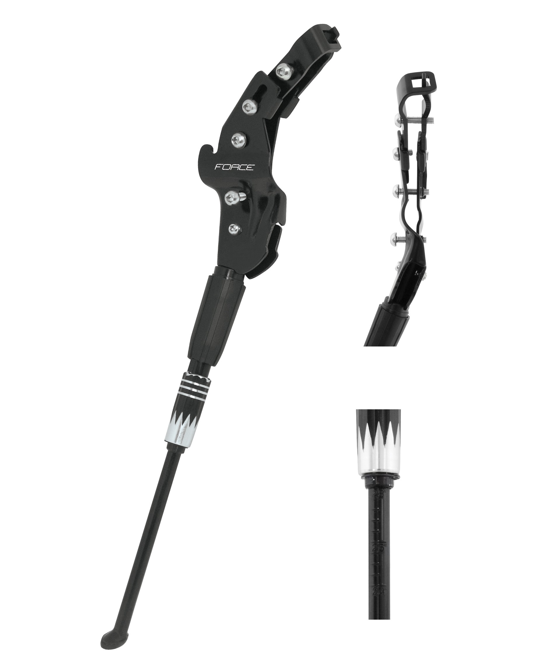 Cricuri - Cric reglabil Force Mant, cu prindere pe cadru, 26-29, Negru