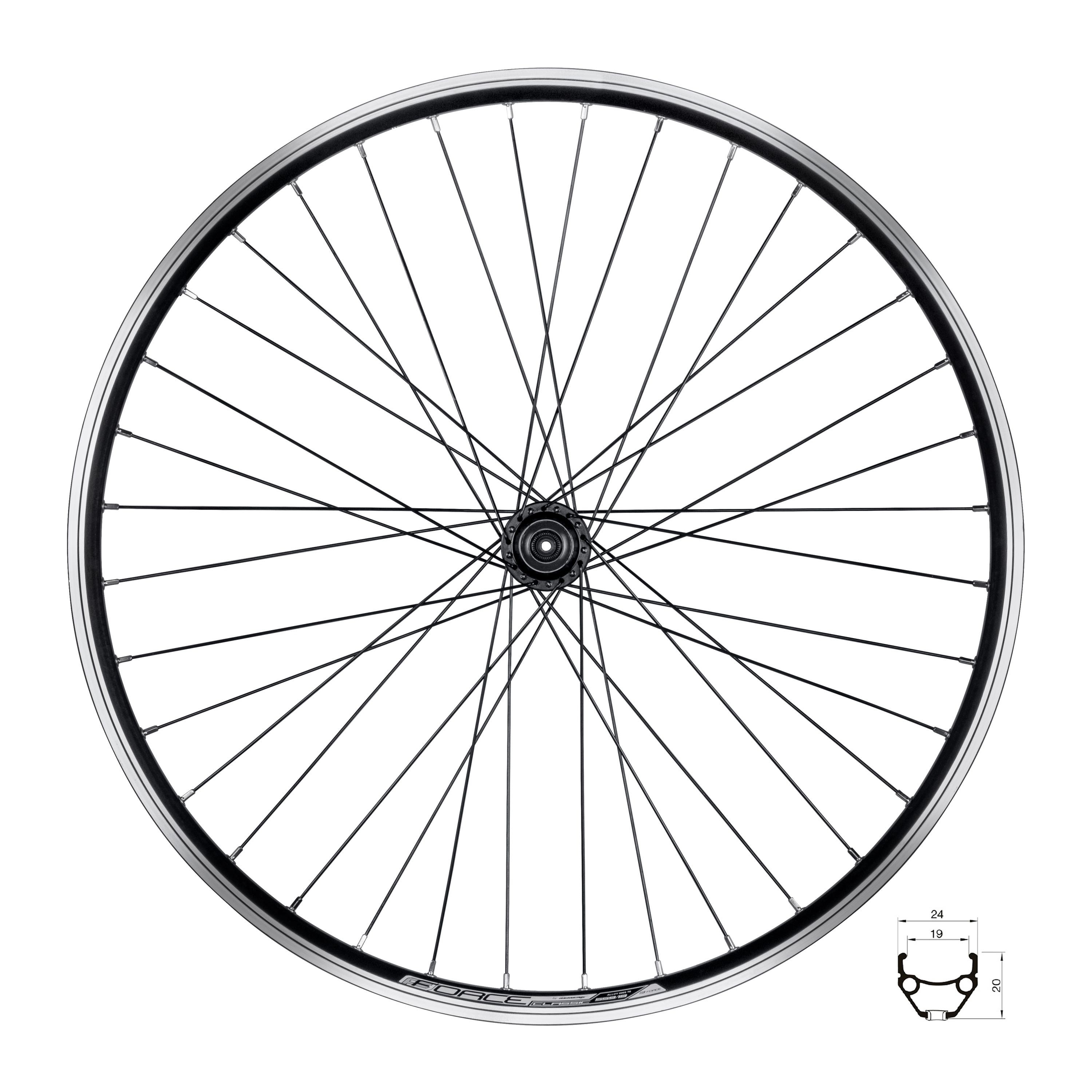 Roti complete - Roata spate Force Classic 26', v-brake, 8/9/10, 19-559