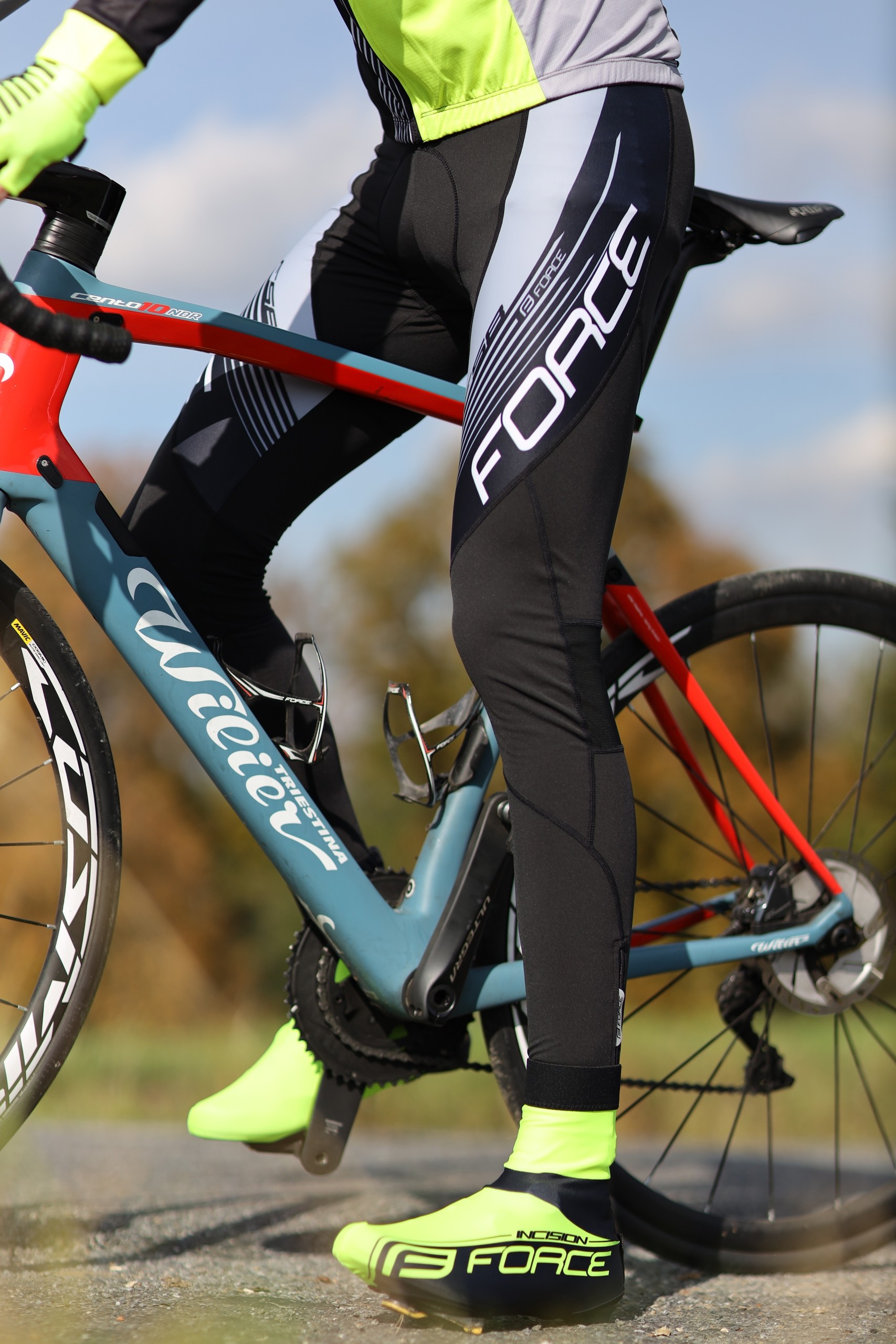 Pantaloni Force F58 cu bretele si bazon Negru-Gri S [4]