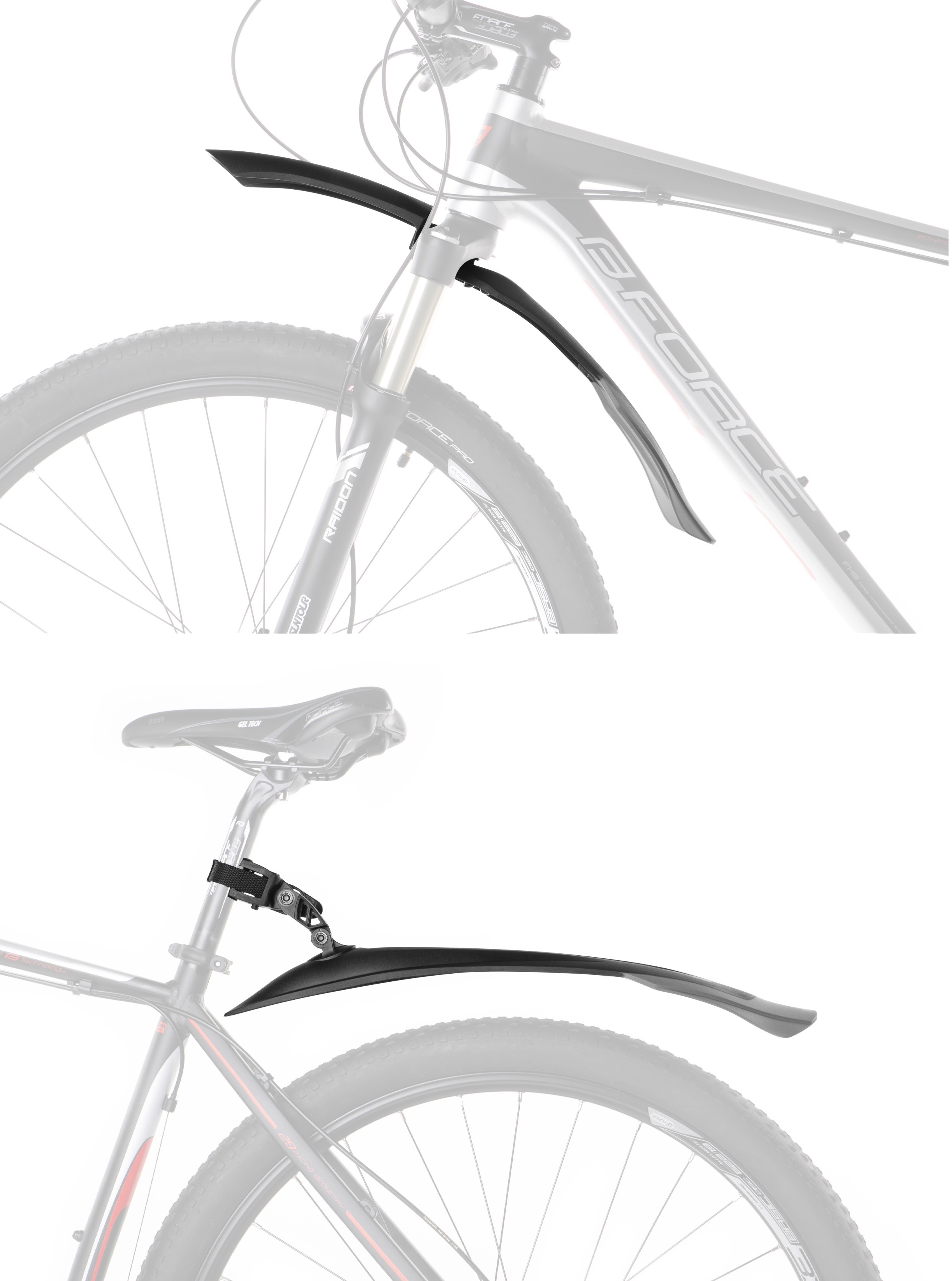 Set aparatori Force Ward 24''-29'' Negru/Gri [4]