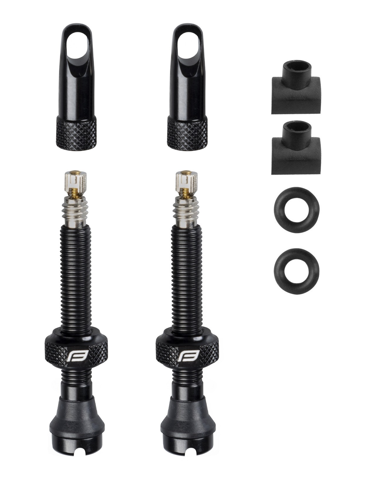 Valve tubeless - Set Valve Tubeless Force 2xFv 44mm Negre