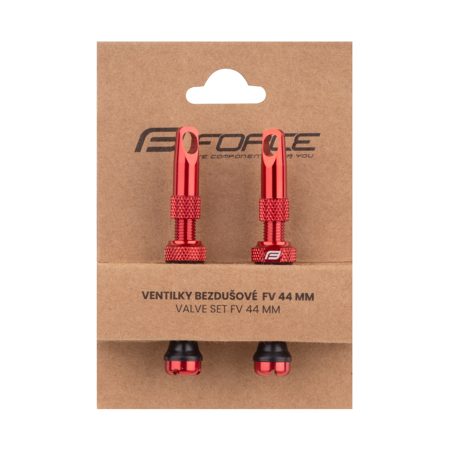 Set Valve Tubeless Force 2xFv 44mm Rosii [2]