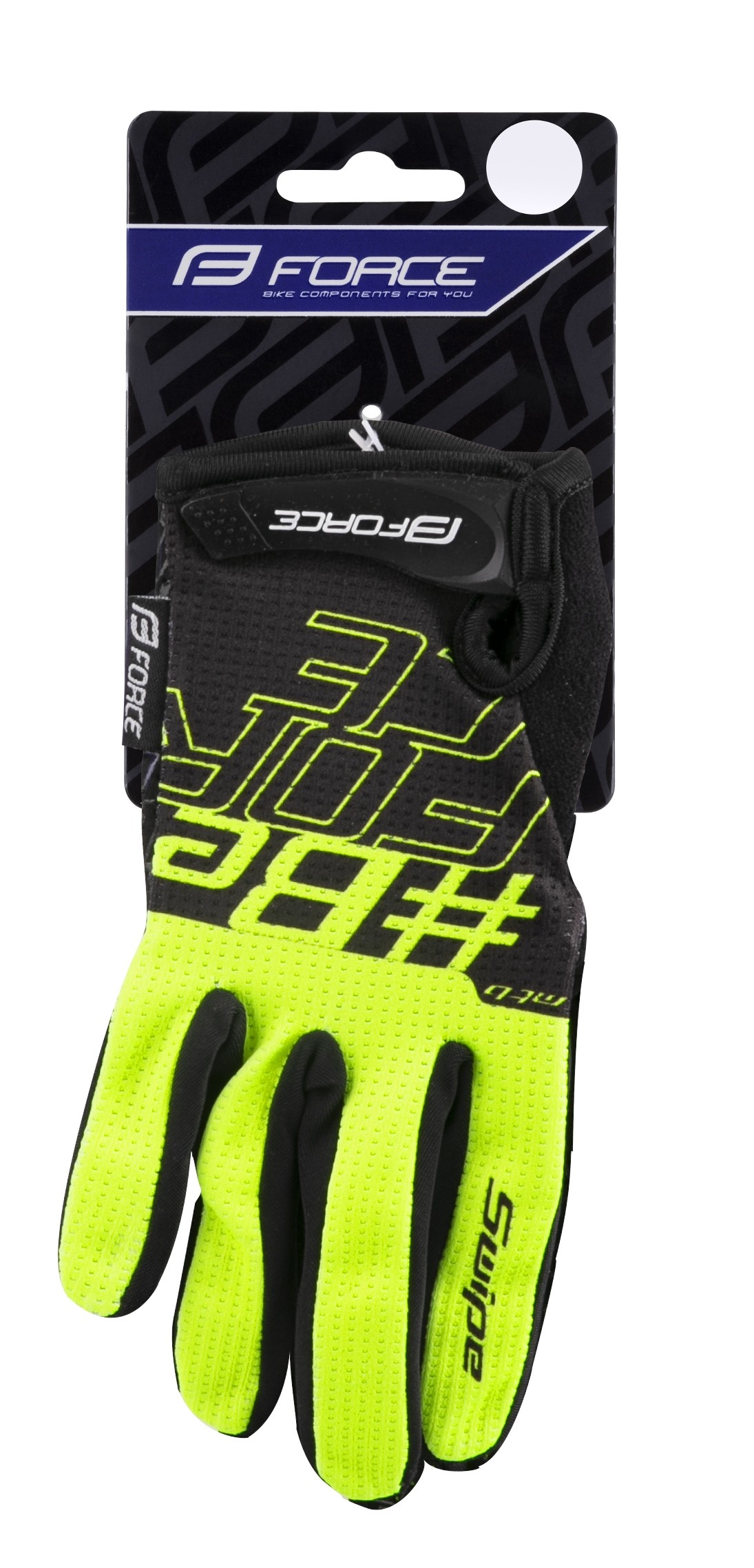 Manusi Force MTB Swipe Galben Fluo/Negru S [3]