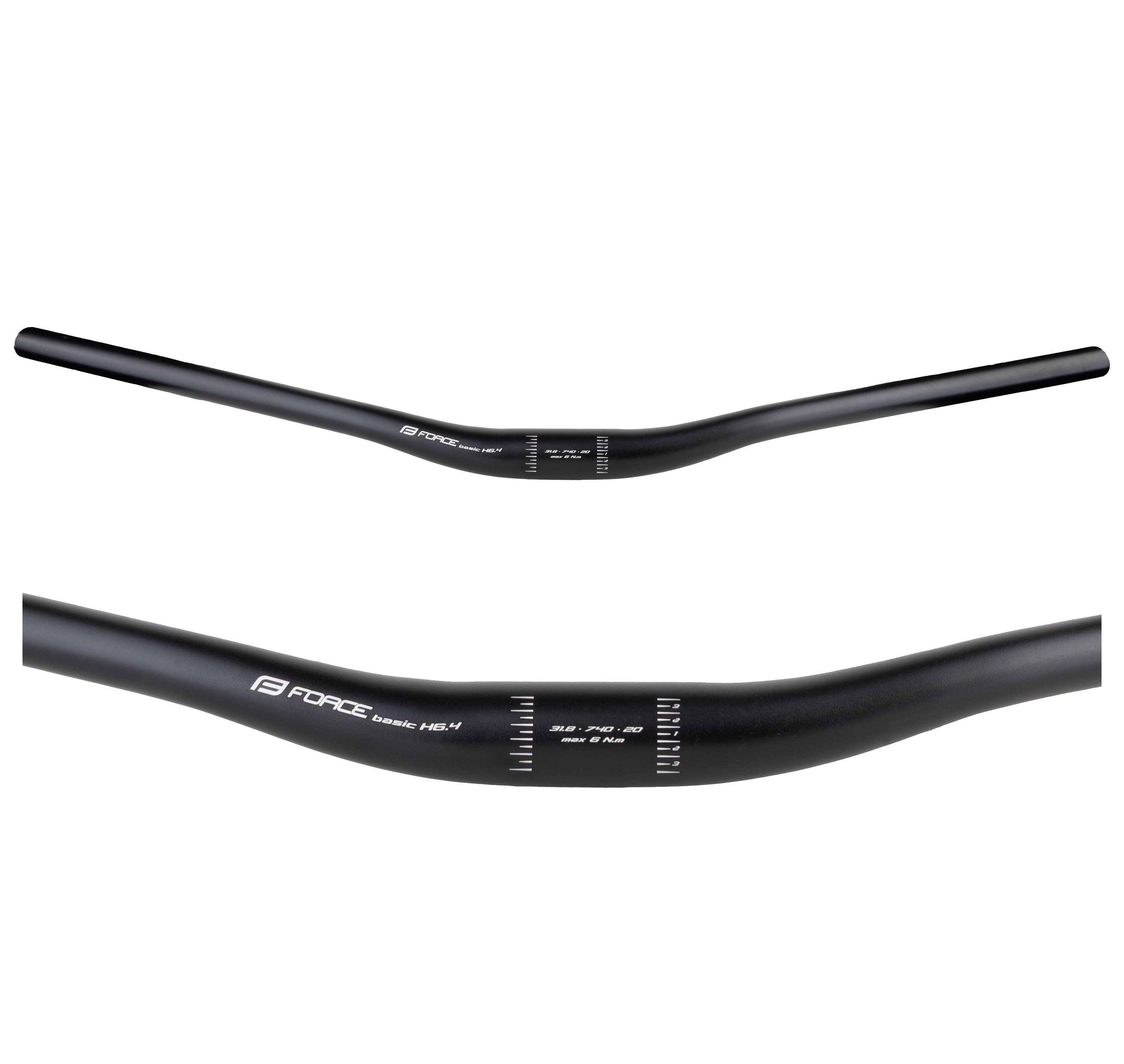 Ghidoane - Ghidon Force Basic H6.4 rised 31.8/740mm AL Negru Mat