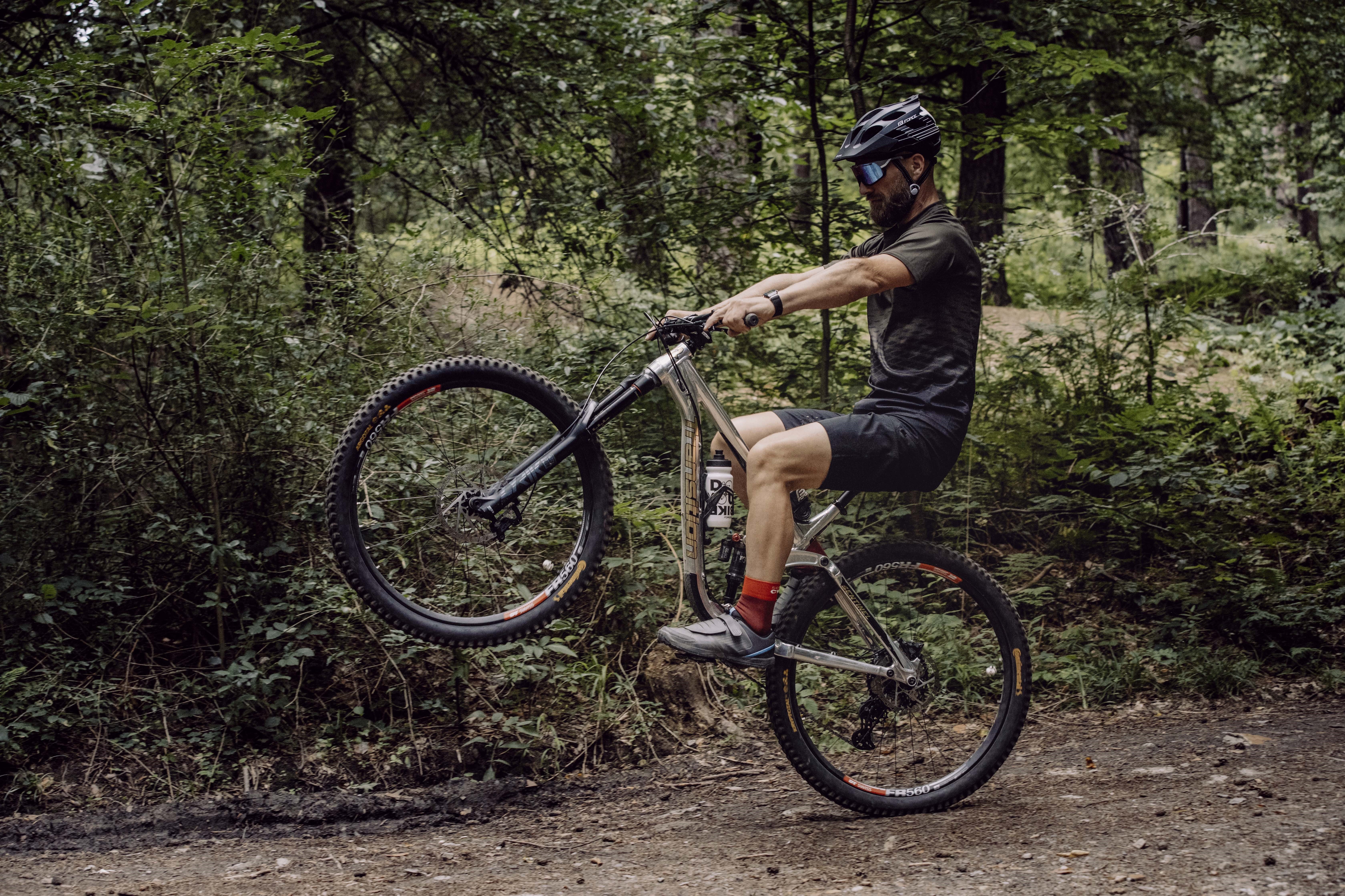 Tricou maneca scurta Force MTB Angle army S [5]