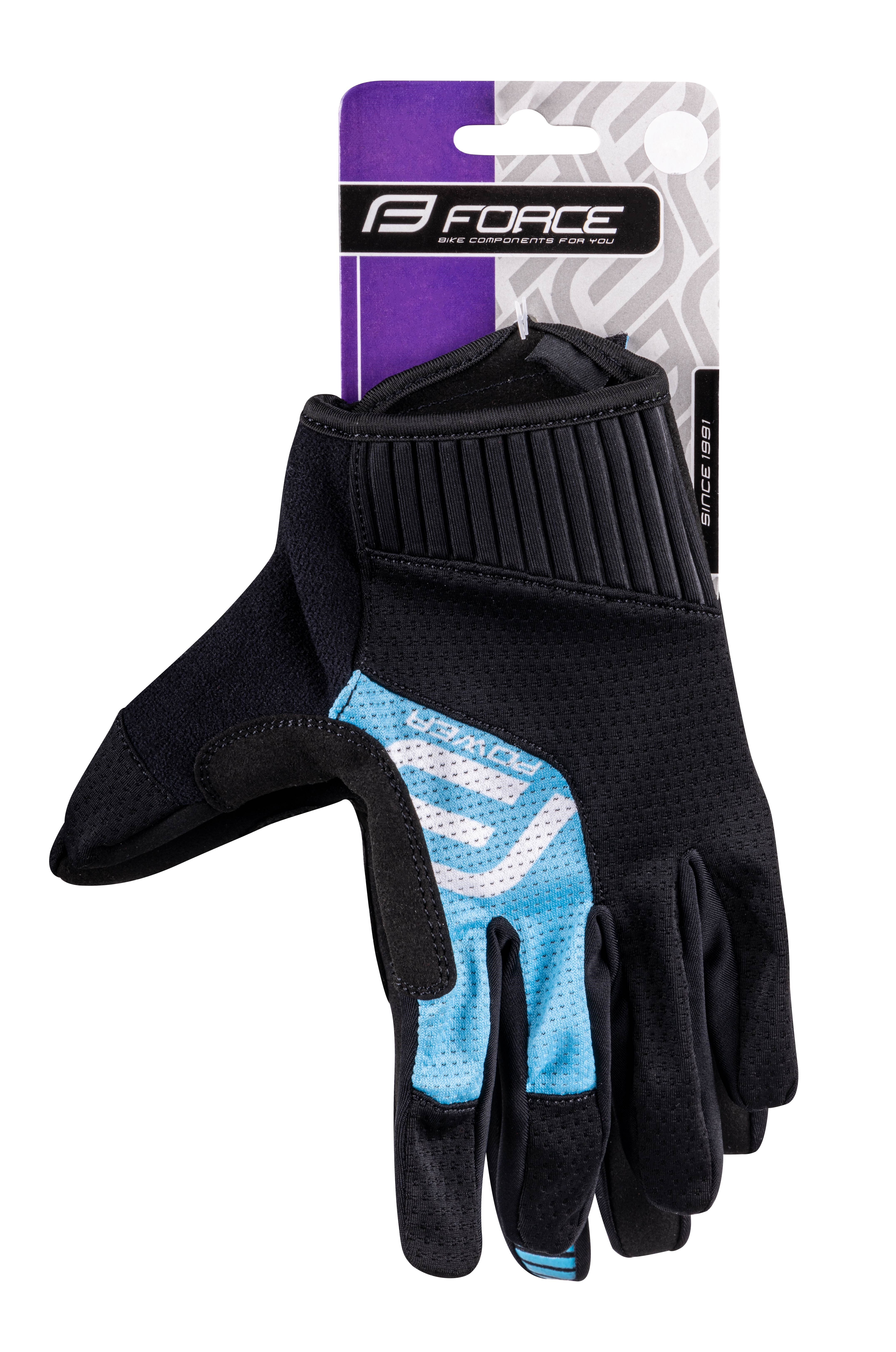 Manusi Force MTB Power, negru/albastru, M [3]