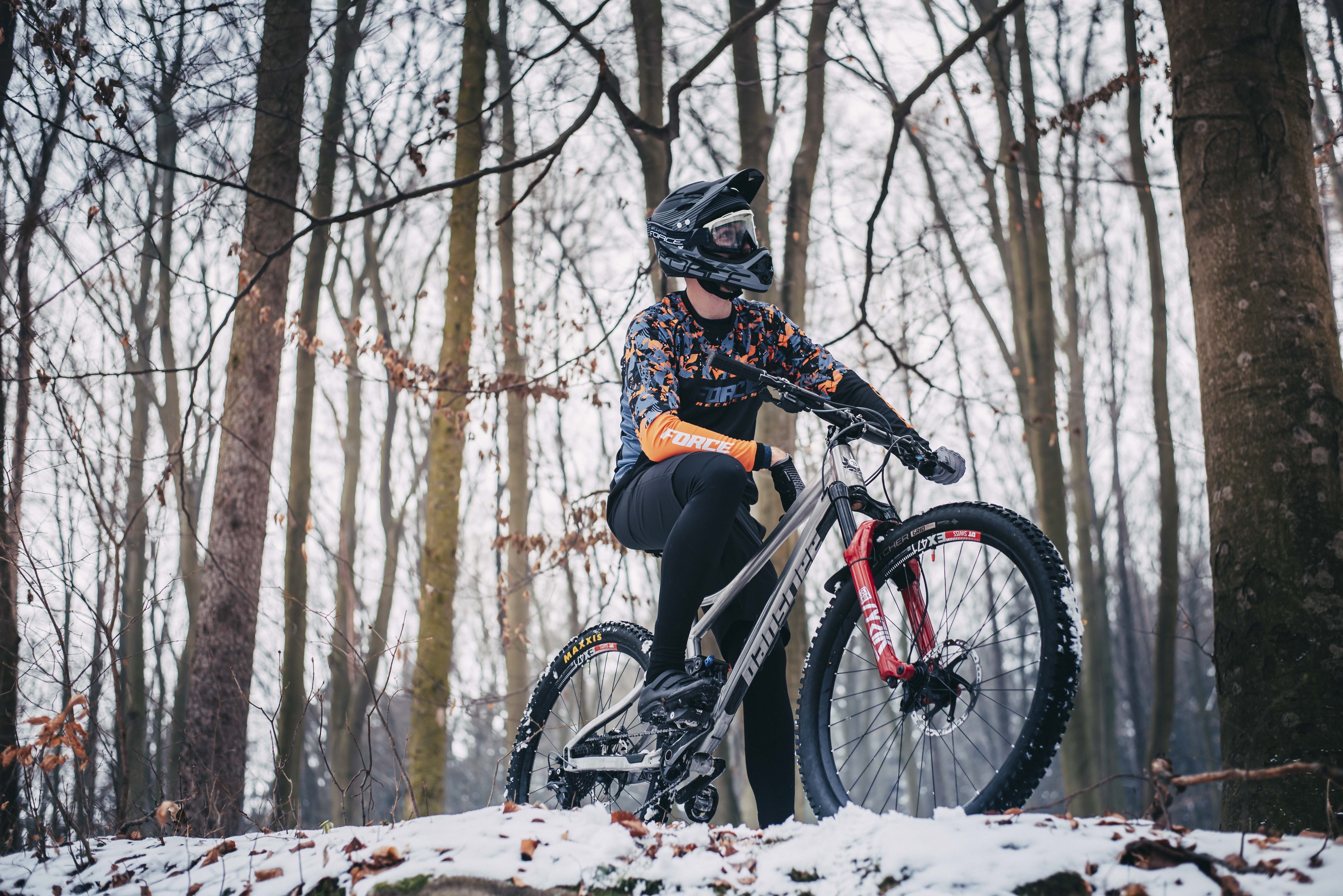 Bluza cu maneca lunga Force Reckless, Negru/Portocaliu/Gri, M [4]