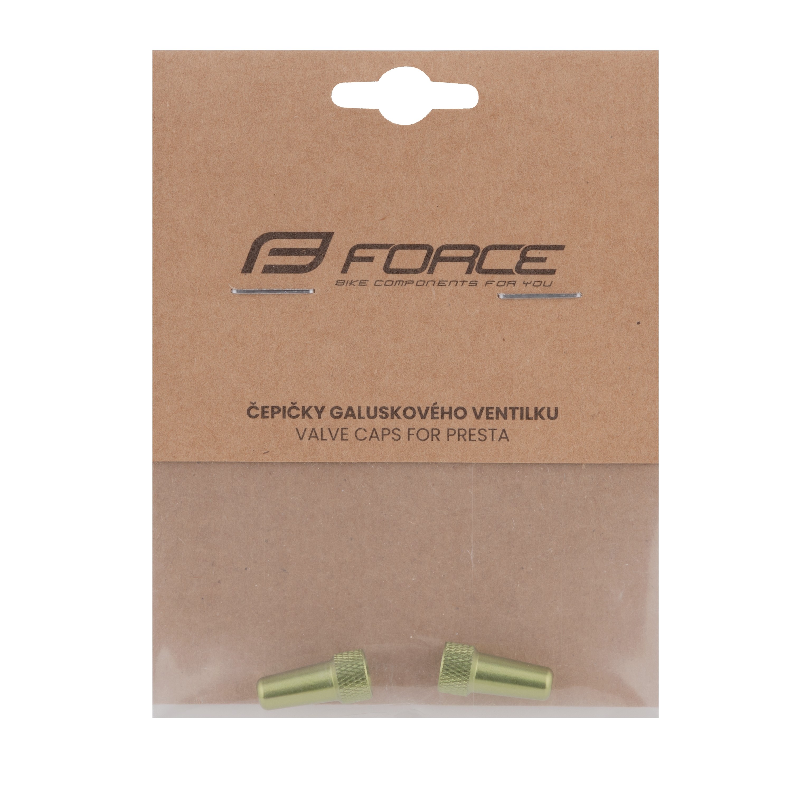 Set capacele ventil Presta Force Aluminiu, verde [2]