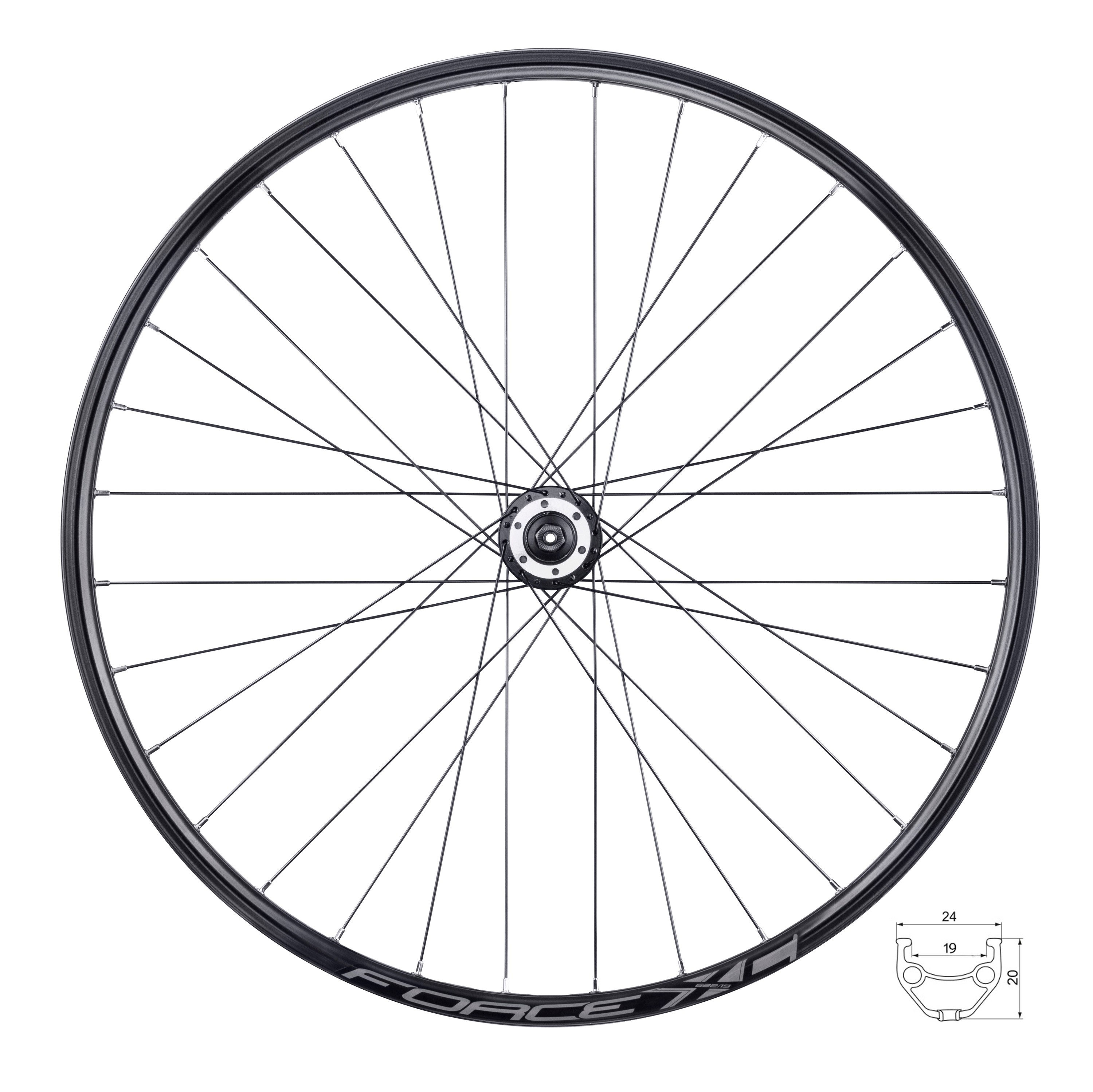 Roti complete - Roata fata Force XC Disc 622x19 804332-6B32SH 32H