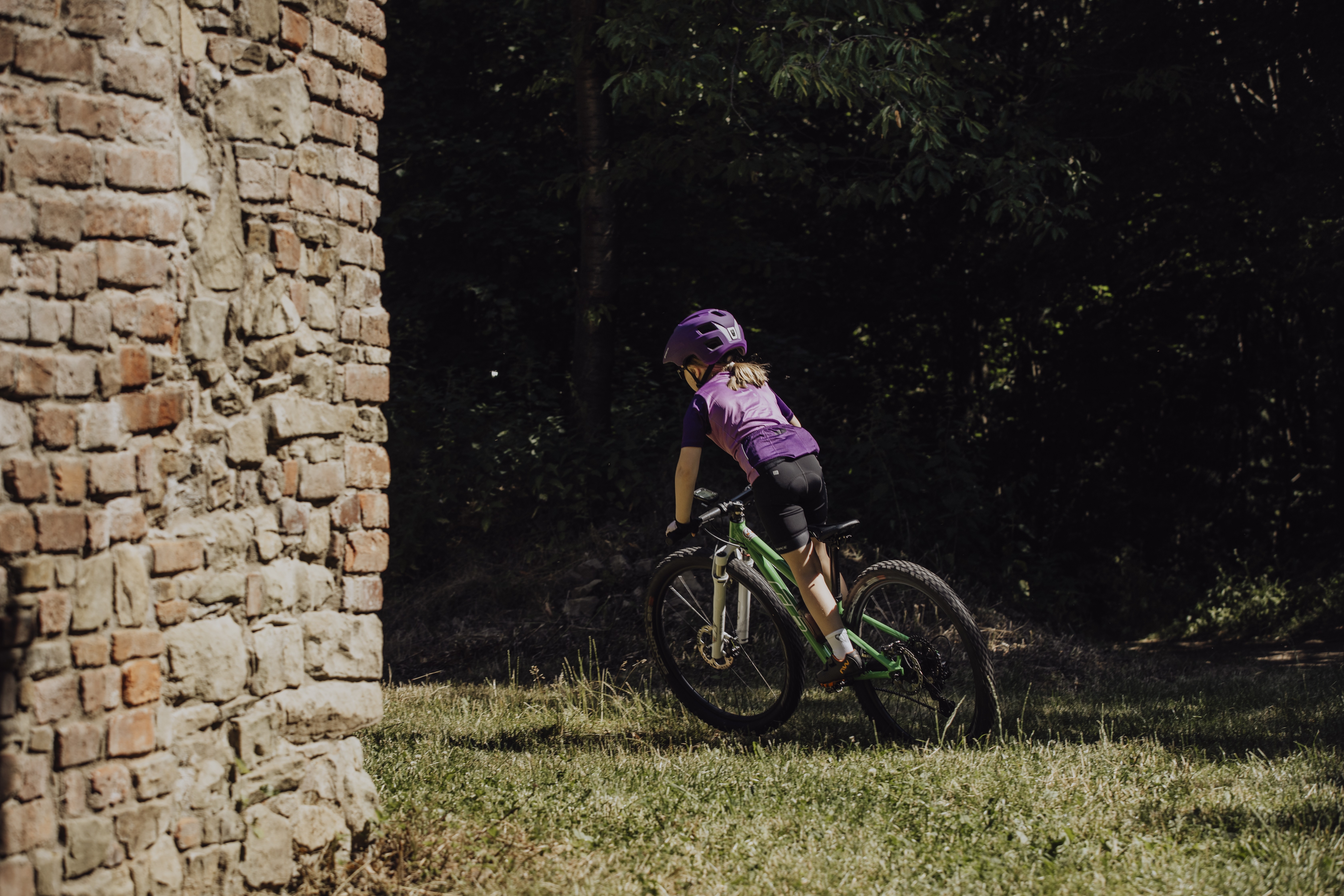 Casca Force Zebu cu lumina, violet S-M (51-56 cm) [8]