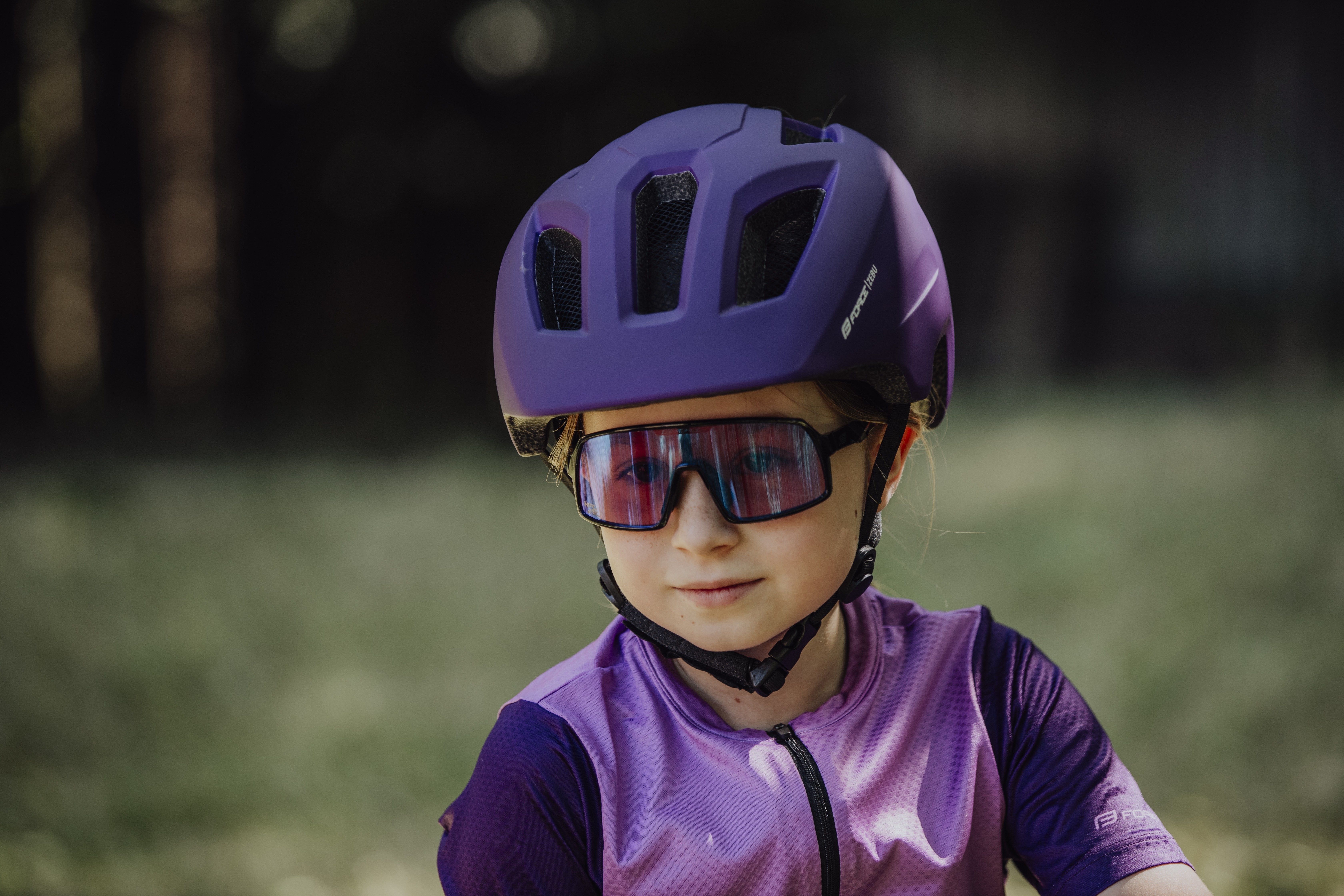 Casca Force Zebu cu lumina, violet L-XL (57-61 cm) [7]