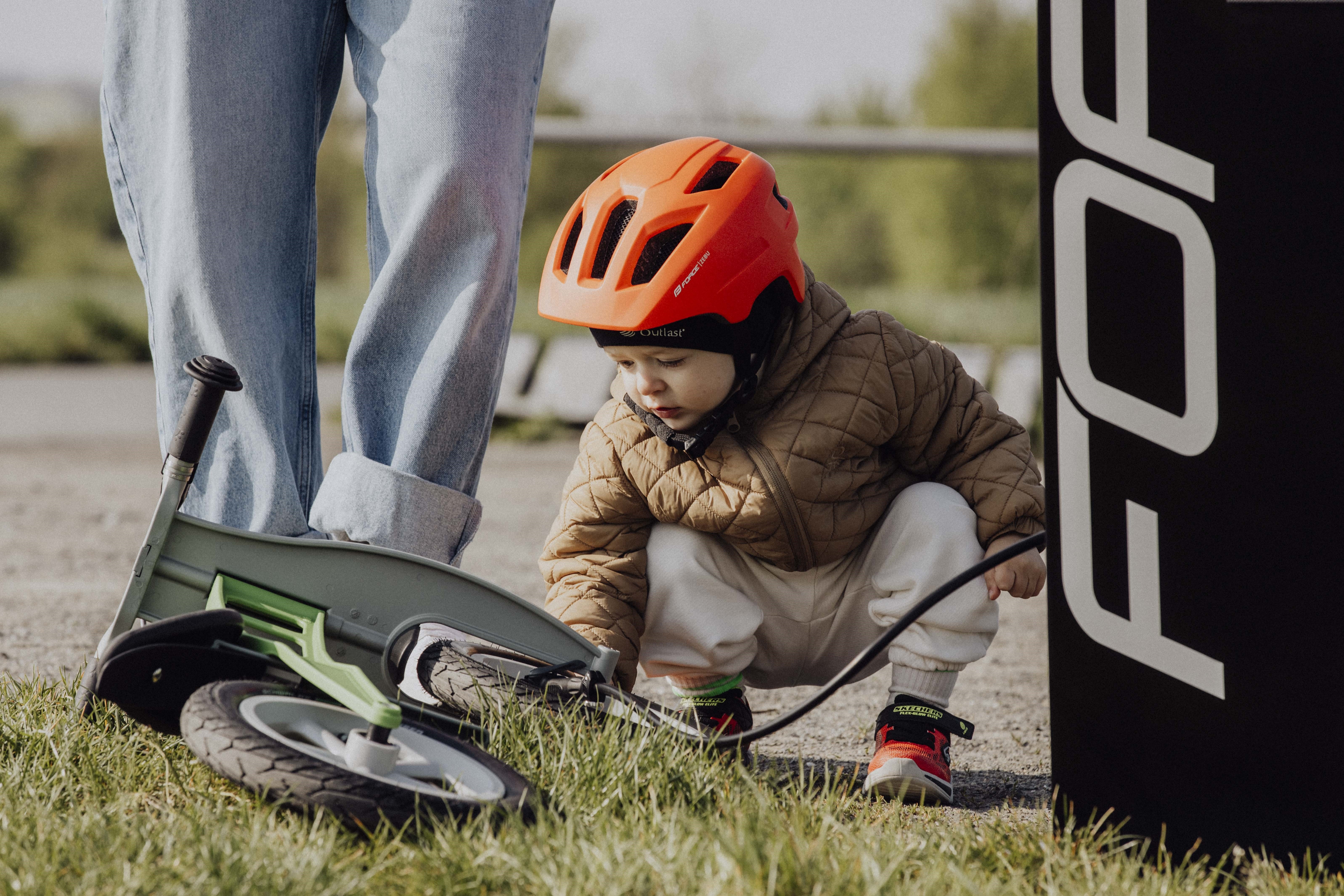 Casca Force Zebu cu lumina, orange XS-S (46-52 cm) [6]