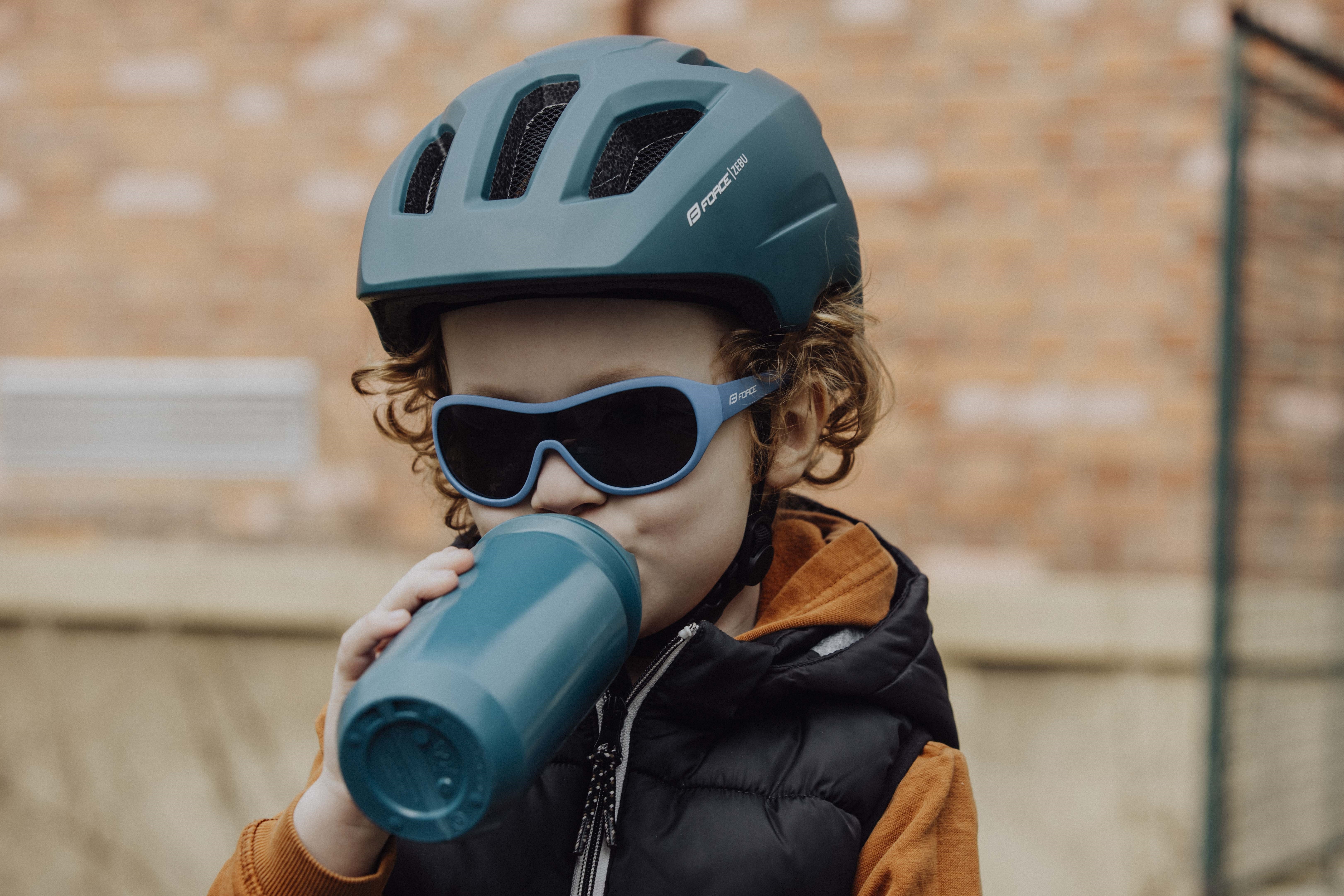 Casca Force Zebu cu lumina, teal XS-S (46-52 cm) [7]