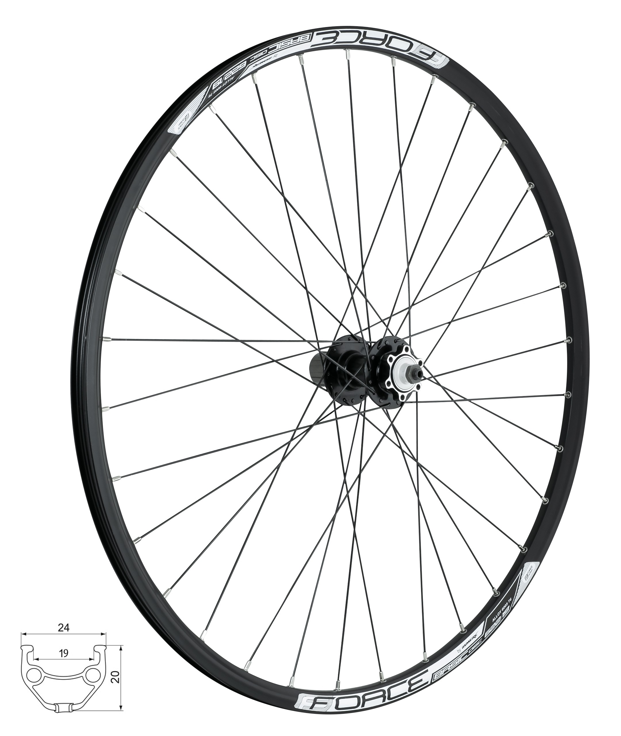 Roata spate 28/29 Force Basic Disc 622x19 6 suruburi [1]