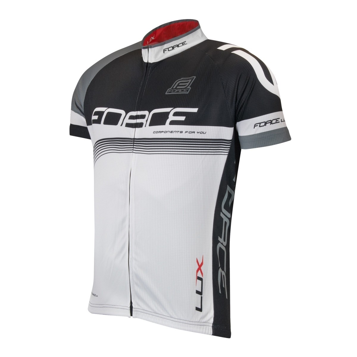 Tricouri cu maneca scurta - Tricou cu maneca scurta Force Lux negru/alb XS