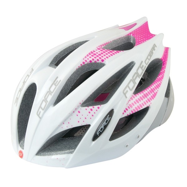 Casti bicicleta - Casca Force Cobra alb/roz/gri L/XL