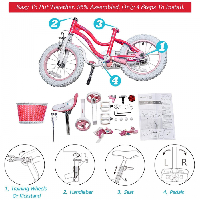 Bicicleta RoyalBaby Star Girl 16'' Pink [5]