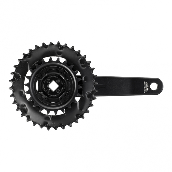 Angrenaj pedalier Shimano FC-MT101-B2, 2x9 vit, brate 170mm, fara CG, 36x22T [2]