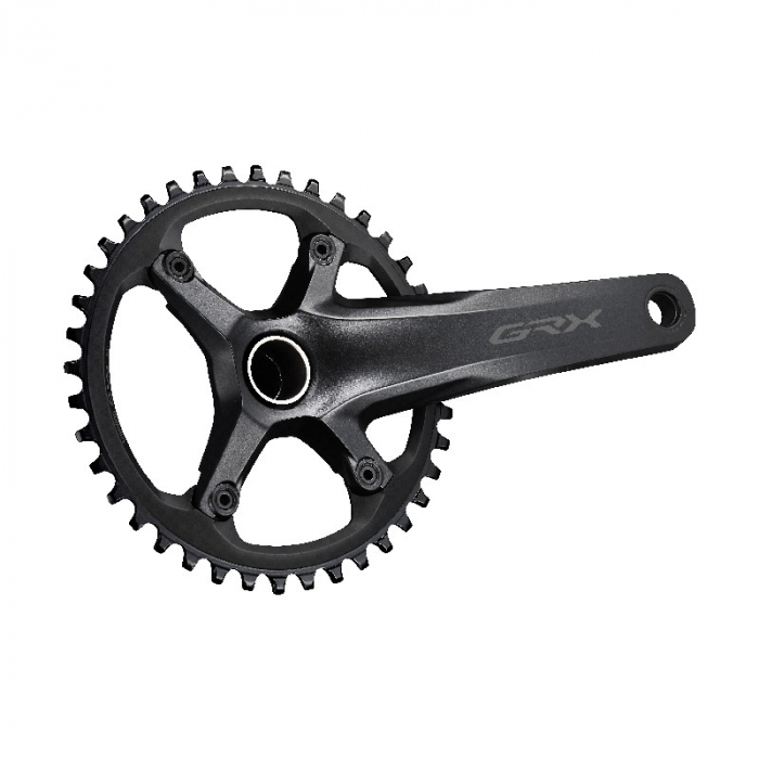 Angrenaj pedalier Shimano GRX FC-RX600, 1x11 viteze, Hollowtech II, fara aparatoare lant, brate 172.5mm, fara BB, 40T [2]