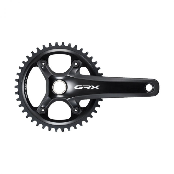 Angrenaj pedalier Shimano GRX FC-RX810-1, 1x11 viteze, Hollowtech II, fara aparatoare lant, brate 172.5mm, fara BB, 40T [2]