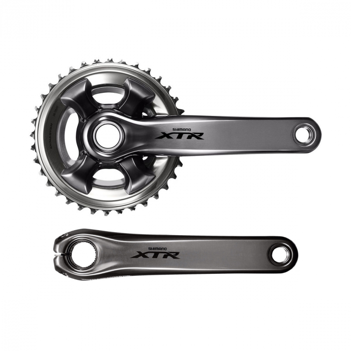 Angrenaj pedalier Shimano XTR FC-M9000-2, 2x11 vit, brate 170mm, fara BB, 38X28T [3]