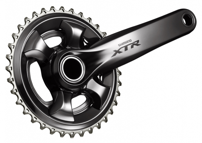 Angrenaj pedalier Shimano XTR FC-M9020-2, 2x11 viteze, Hollowtech II, fara aparatoare lant, brate 175mm, fara BB, 38x28T [2]