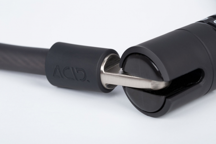 Antifurt cu cifru Acid Cable Combination Lock Corvid C65, 12x650mm, negru [4]