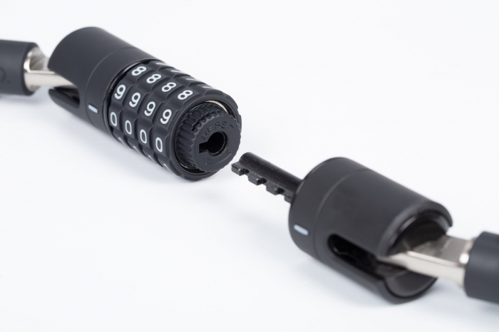 Antifurt cu cifru Acid Cable Combination Lock Corvid C65, 12x650mm, negru [2]