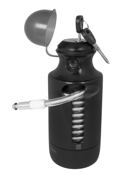 Antifurt Force Bottle Lock 150cm/7 mm negru [1]