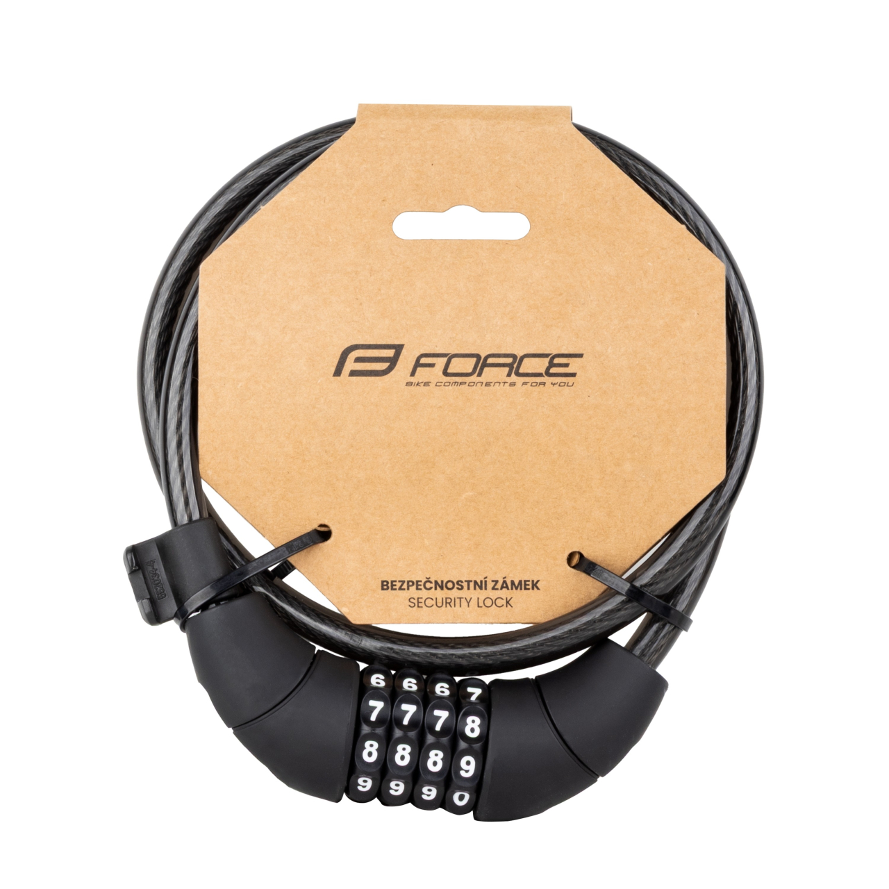 Antifurt Force Lux spirala cod 85cm/10mm cu suport negru [2]