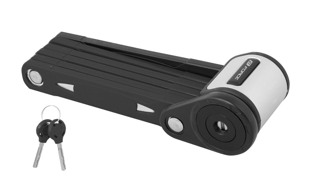 Antifurt modular Force Fold 80, 6 elemente, 80cm lungime, Negru, cu suport [2]