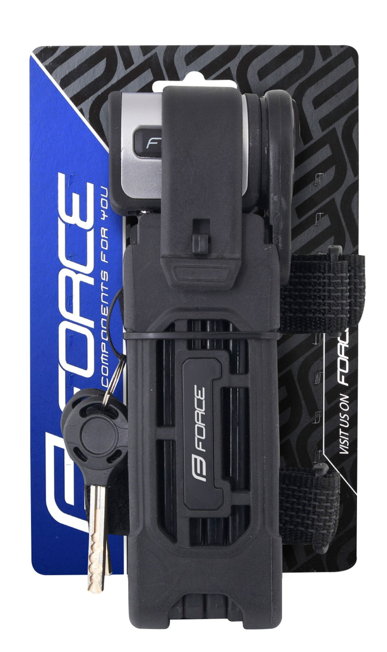 Antifurt modular Force Fold 80, 6 elemente, 80cm lungime, Negru, cu suport [8]