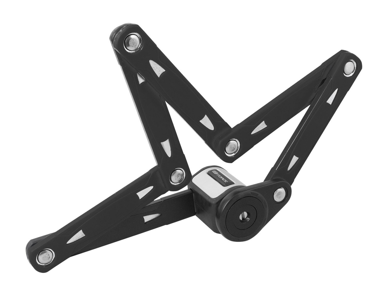 Antifurt modular Force Fold 80, 6 elemente, 80cm lungime, Negru, cu suport [4]