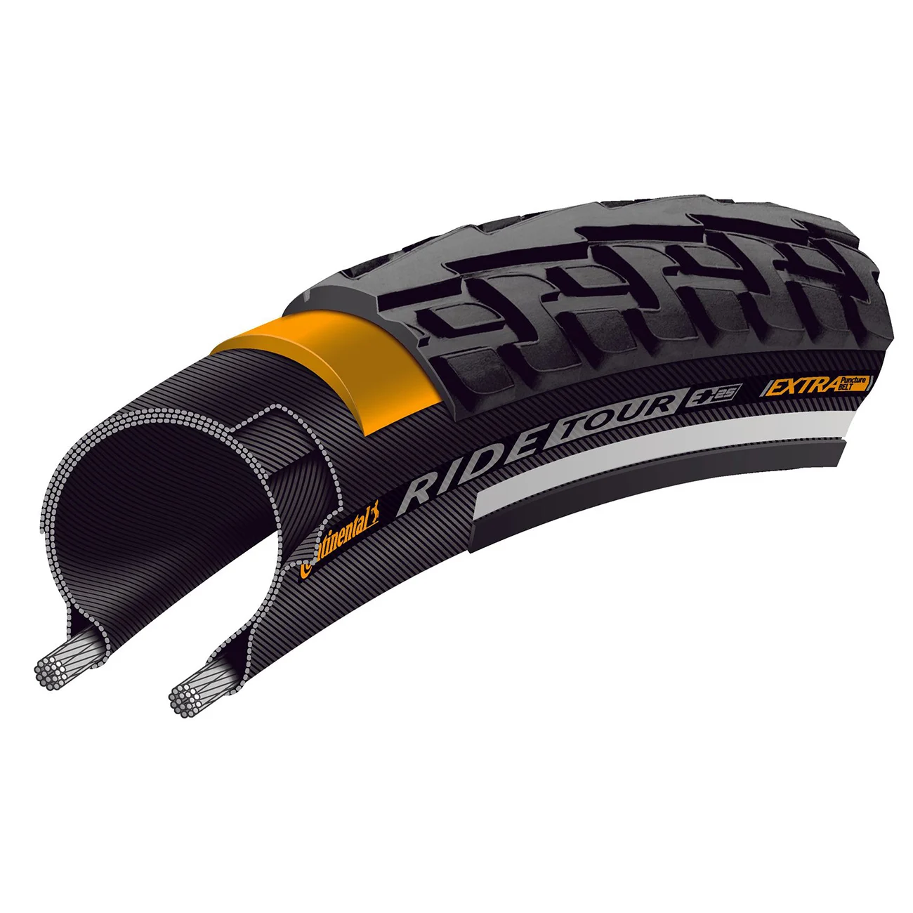 Anvelopa pe sarma Continental Ride Tour 20, Negru, 47-406, 20x1.75 [3]