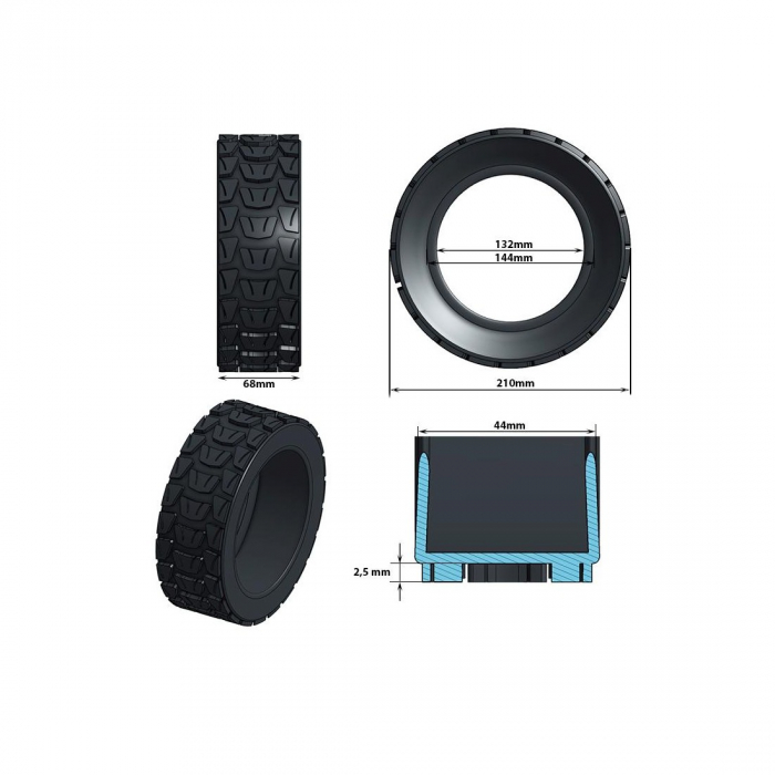 Anvelopa pentru trotinete Xuancheng XC-609A-01 8.5x3.0 [6]