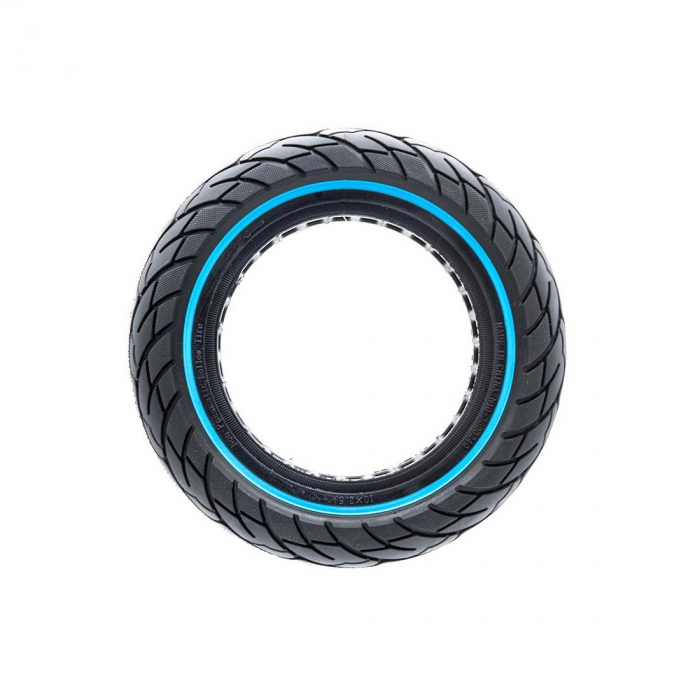 Anvelopa solida ultra-usoara 10x2.5 pentru jante 34mm Negru/Albastru [3]