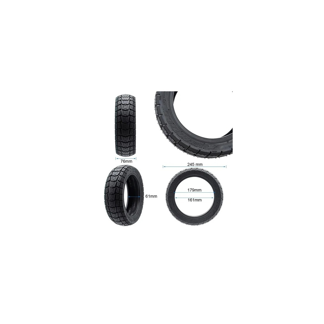Anvelopa tubeless cu gel Offroad trotineta Ewheel 10x2.75-6.5 [2]