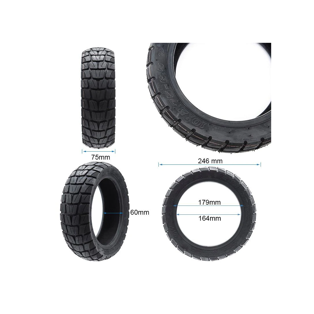 Anvelopa tubeless offroad pentru trotineta 10x2.75-6.5 [4]