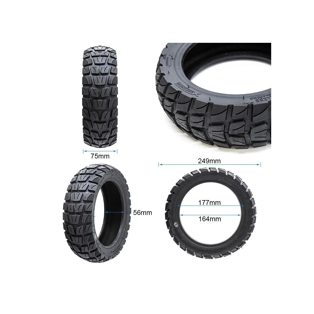 Anvelopa tubeless pentru trotineta 10x2.75-6.5 [5]