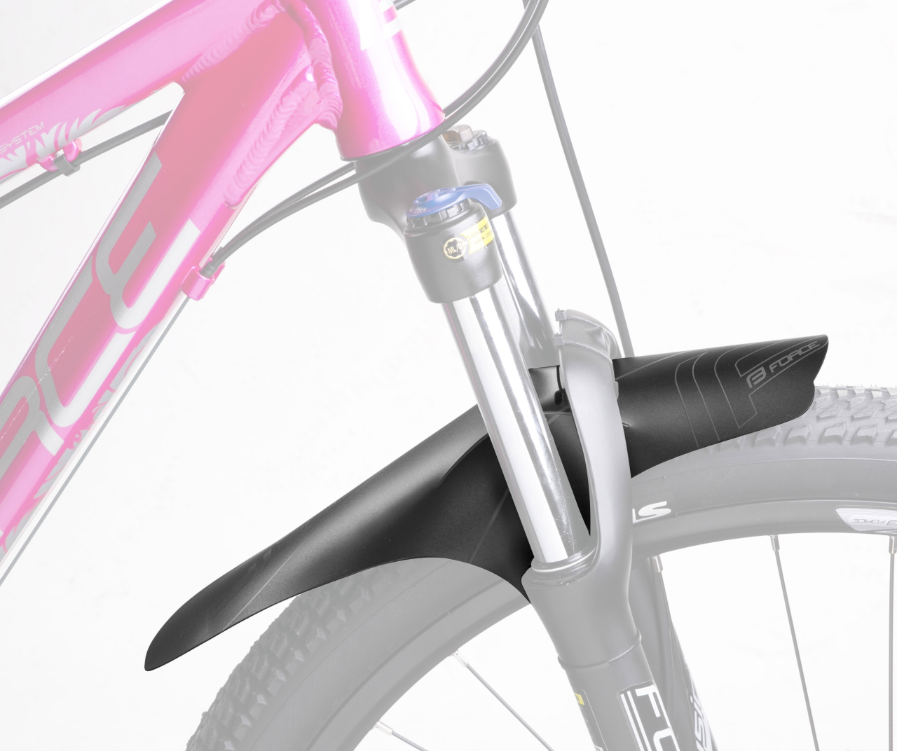 Aparatoare noroi fata Force Tris, plastic, negru [2]