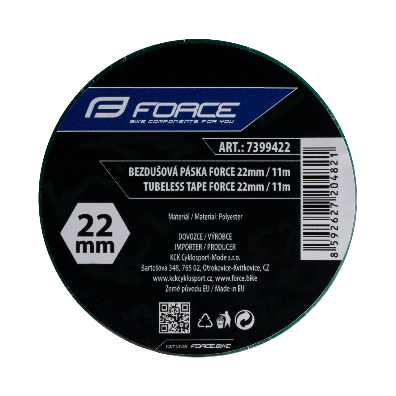 Banda tubeless Force, rola 11m, 22mm latime, verde [2]