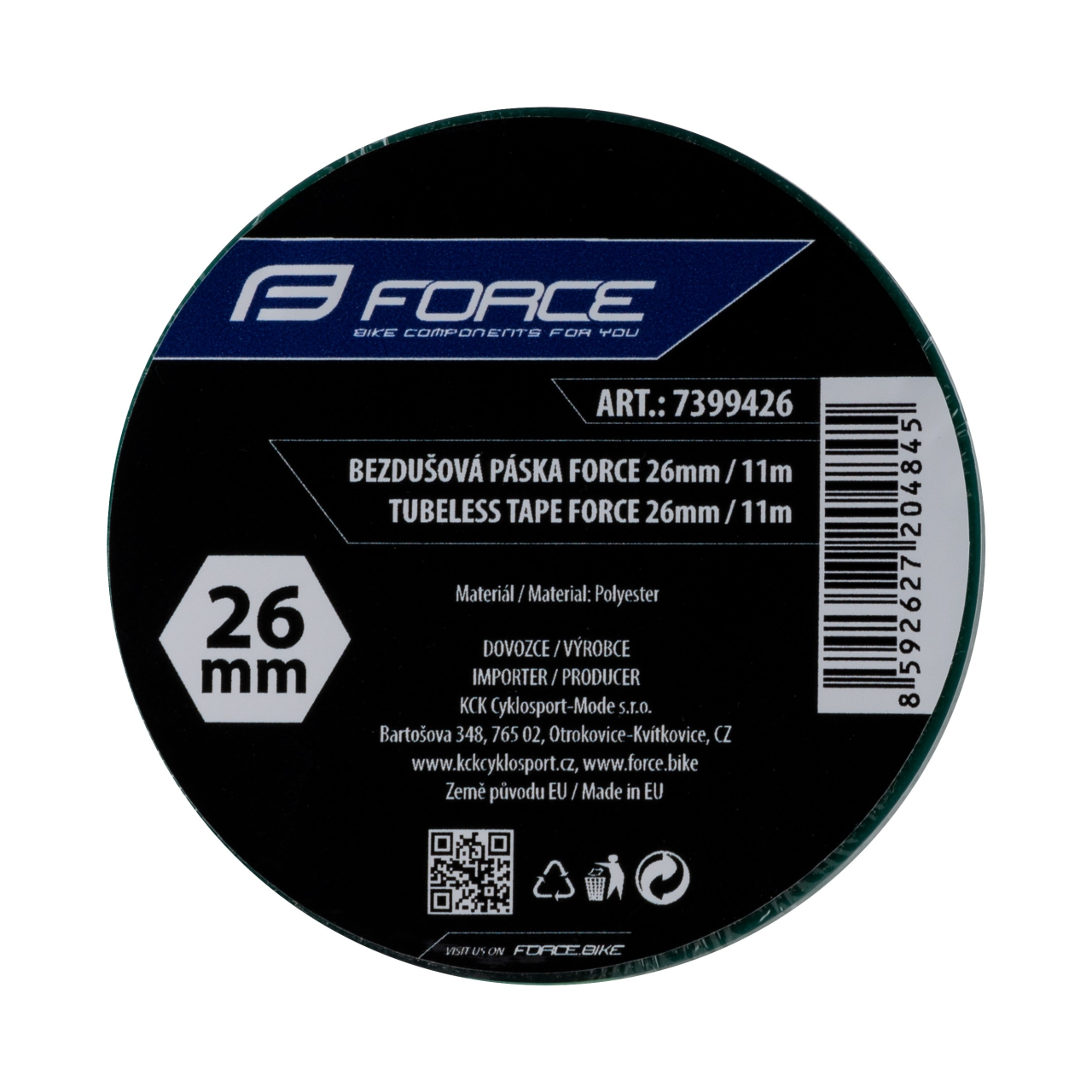 Banda tubeless Force, rola 11m, 26mm latime, verde [2]