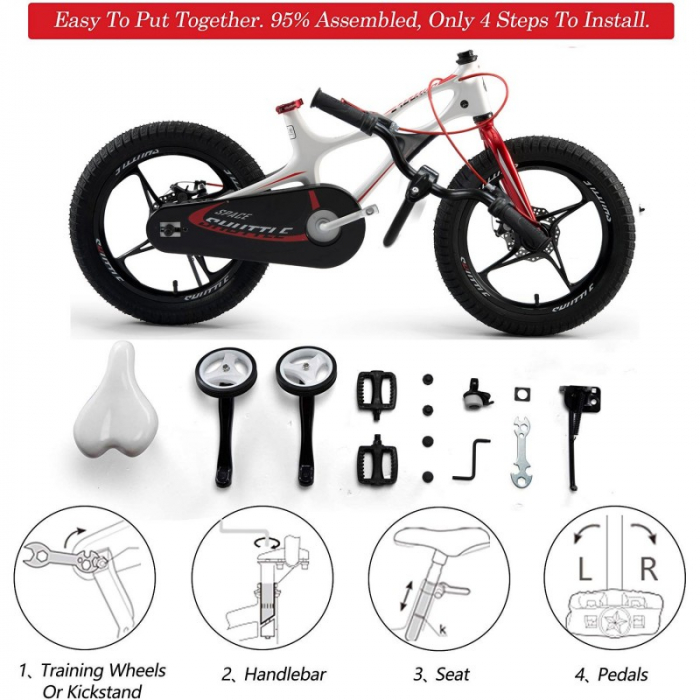 Bicicleta RoyalBaby Space Shuttle 16 White [6]