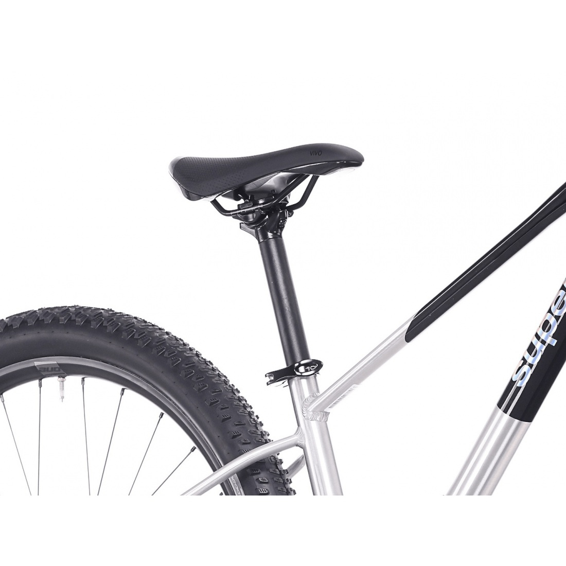 Bicicleta Superior TEAM 27.3, roti 27.5" Gloss Brushed Alu/Rainbow Black 15.5" (S) [7]