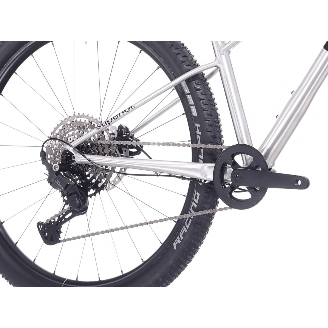Bicicleta Superior TEAM 27.3, roti 27.5" Gloss Brushed Alu/Rainbow Black 15.5" (S) [8]
