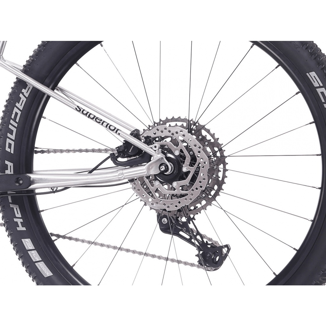 Bicicleta Superior TEAM 27.3, roti 27.5" Gloss Brushed Alu/Rainbow Black 15.5" (S) [3]